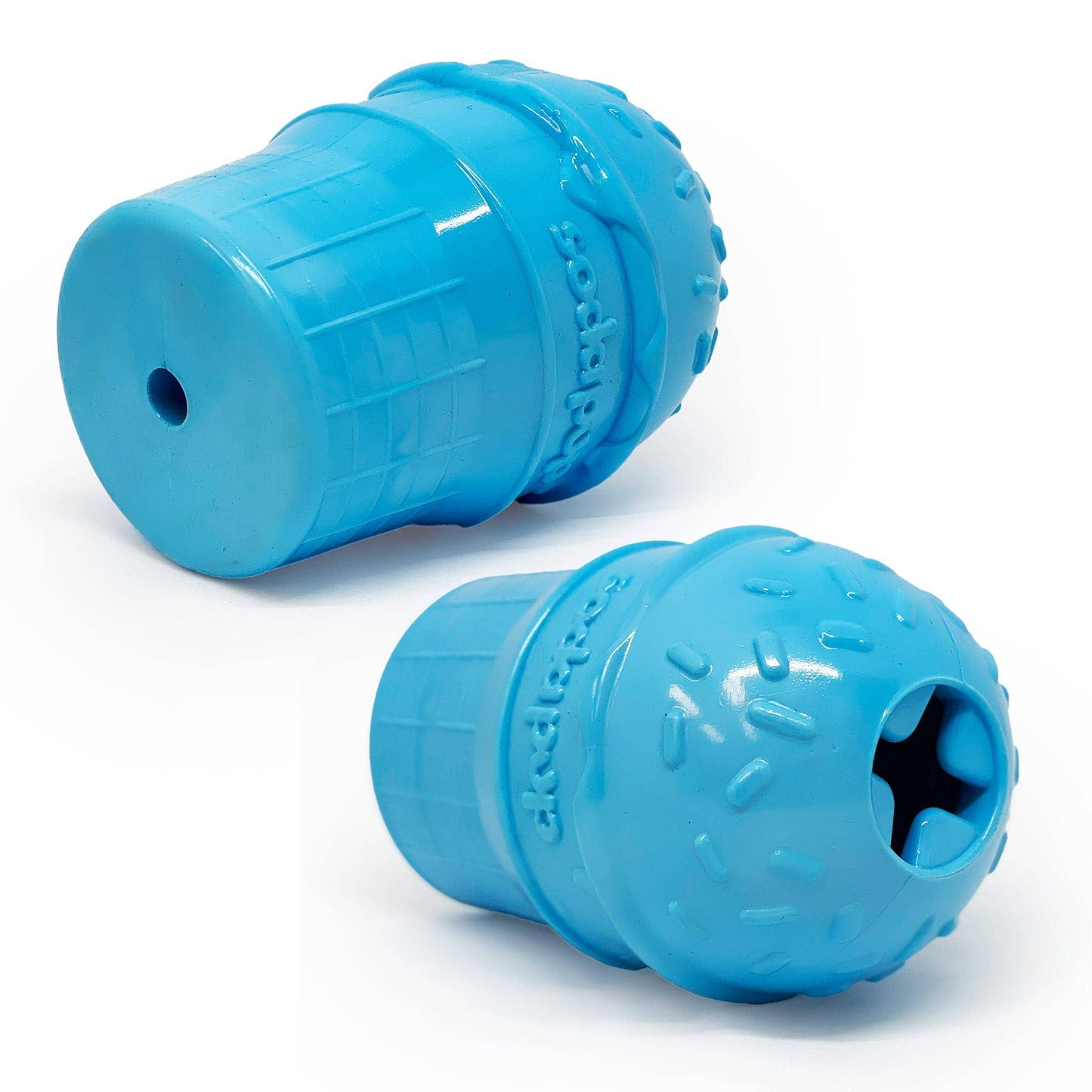 Sodapup Ice Cream Cone Durable PUP-X Rubber Chew Toy and Treat Dispenser: Large Ice Cream Cone - blue