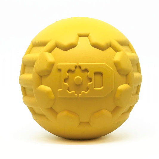 Sodapup ID Ball - Chew Toy - Retrieving Toy - Large - Yellow