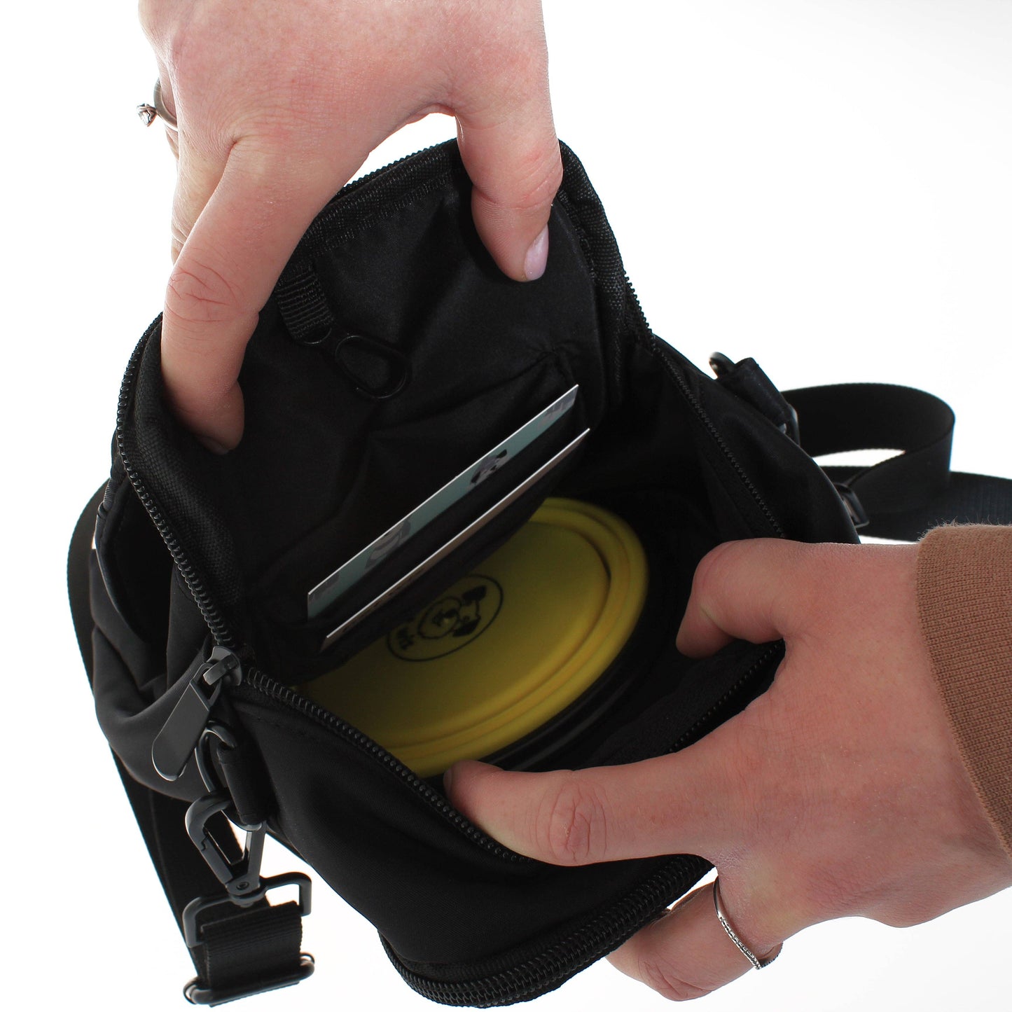 Water Resistant Dog Walking Bag - Black