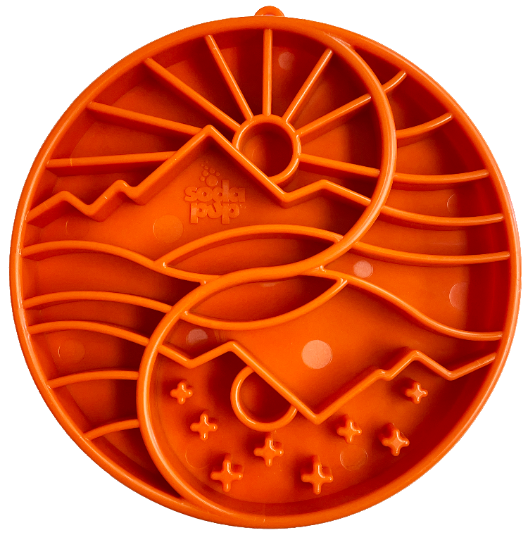 Sun and Moon eTray - Shallow Slow Feeder Dog Bowl
