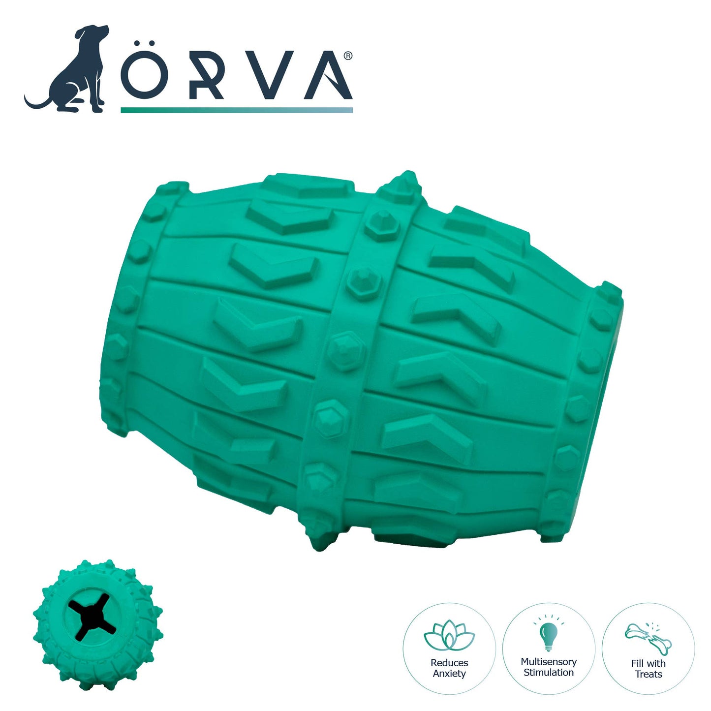 ÖRVA Tuff Stuff Natural Rubber Treat Barrel