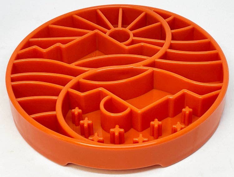 Sun and Moon eTray - Shallow Slow Feeder Dog Bowl