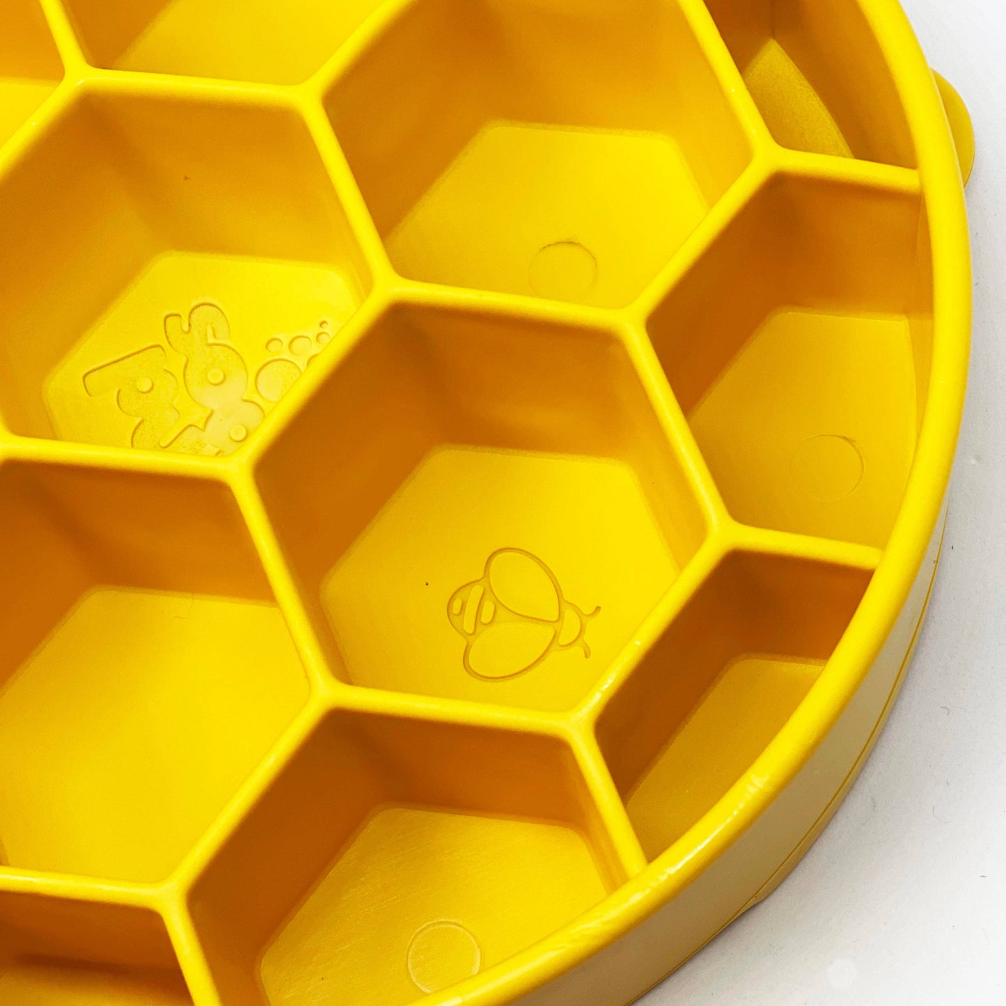 Honeycomb eBowl Deep Slow Feeder Dog Bowl - Yellow