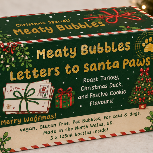 Meaty Bubbles Christmas Special Box - Letters to santa paws