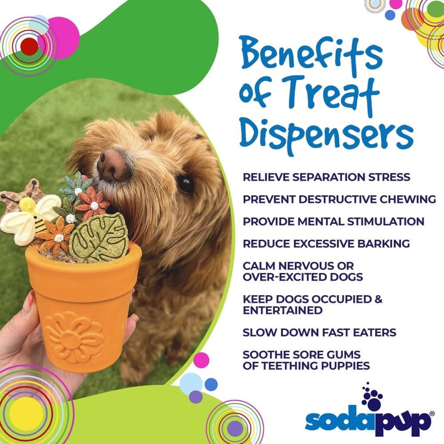 Large Flower Pot eCup Dog Treat Dispenser