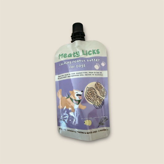 Meaty Bubbles Peanut Butter Pouch for dogs 113g 4oz 