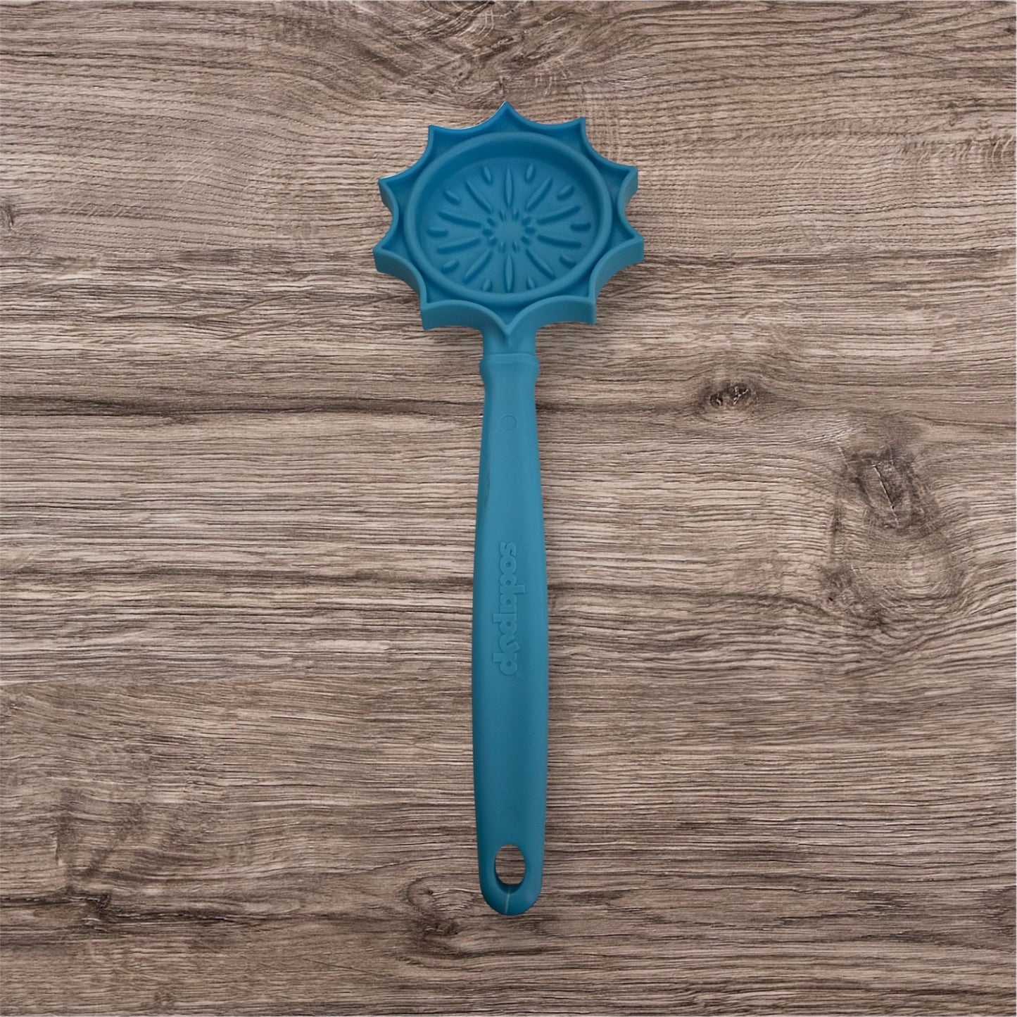 Sodapup Lick Stick Hand-Held Interactive Enrichment Toys: Flower Lick Stick - Light Blue