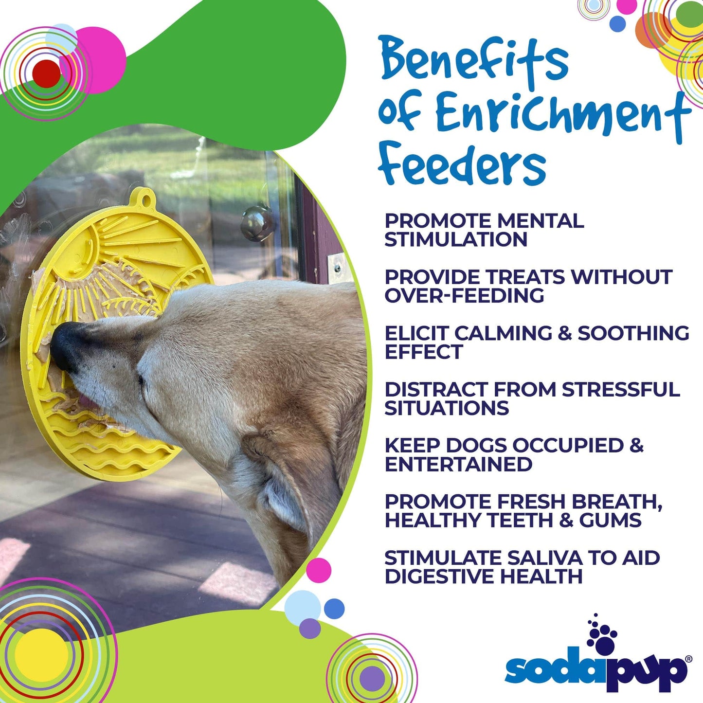 Sodapup Sun n' Sea eMat Enrichment Lick Mat With Suction Cups: Yellow