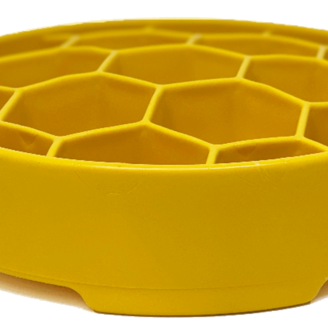 Honeycomb eBowl Deep Slow Feeder Dog Bowl - Yellow
