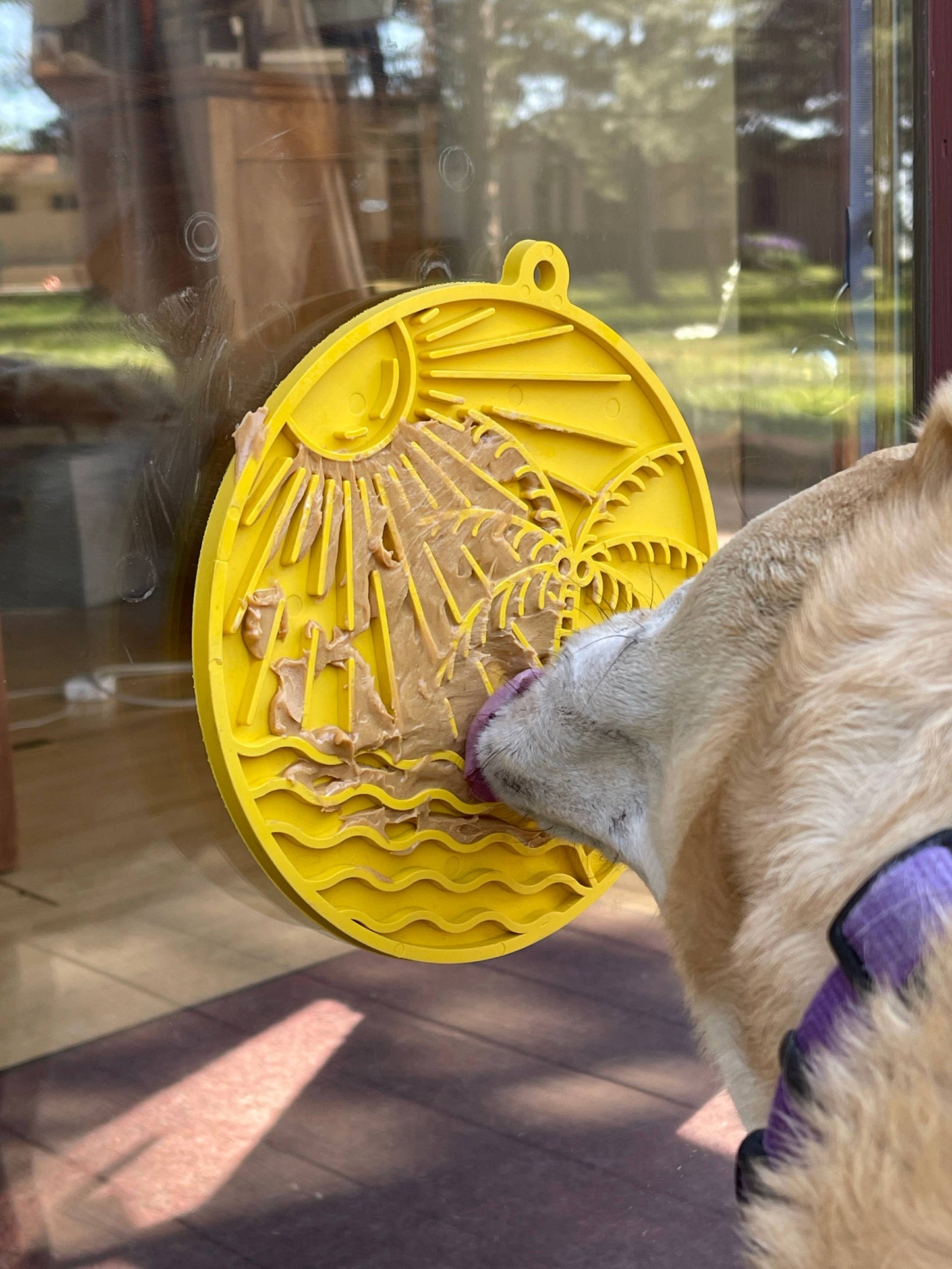 Sodapup Sun n' Sea eMat Enrichment Lick Mat With Suction Cups: Yellow