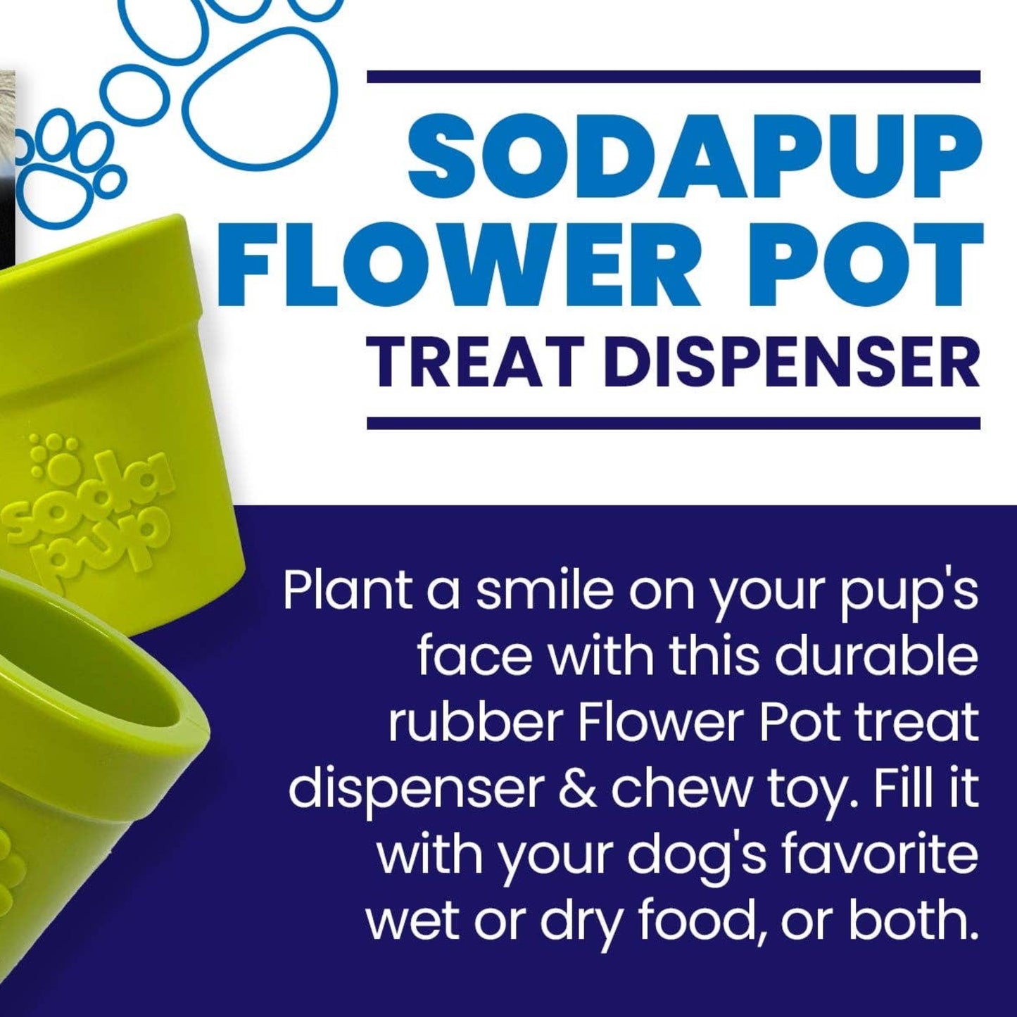 Large Flower Pot eCup Dog Treat Dispenser