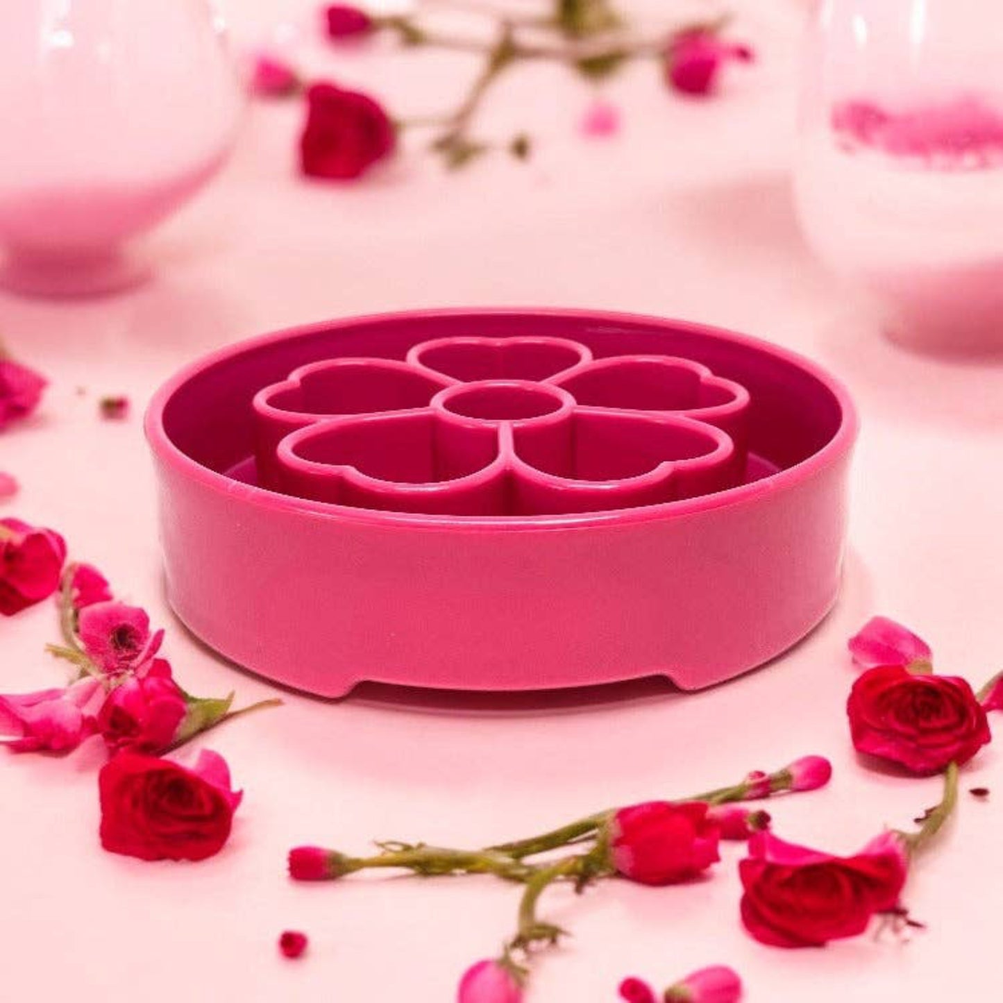 Flower eBowl Deep Slow Feeder Dog Bowl for Enrichment - Flower Bowl